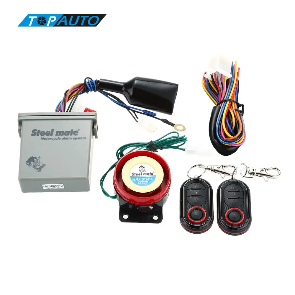 

Steelmate 986E 1 Way Motorcycle Alarm System Remote Engine Start Motorcycle Engine Immobilization with Mini Transmitter