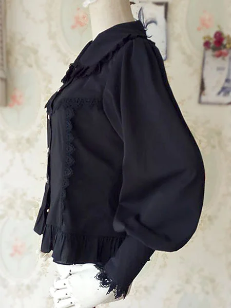 Платье в стиле &quotЛолита&quot с длинными рукавами хлопковое Многоярусное платье