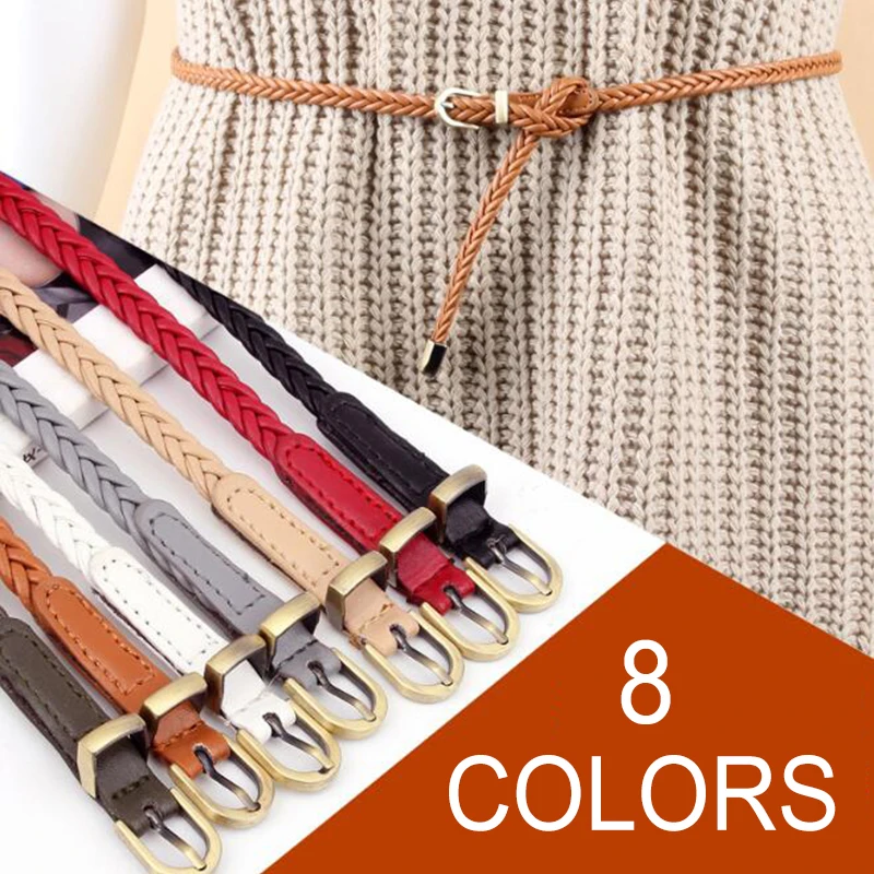 Тонкий пояс для женщин из кожи - аксессуар одежды с личностным стилем, подарок, узкий пояс для талии, регулируемый, модный, D30.