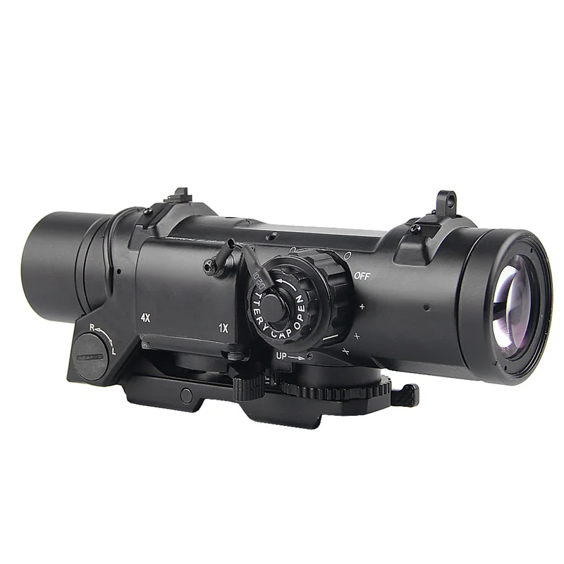 Тактический 1x 4x двойной роль оптический прицел на винтовку Airsoft Magnificate Сфера Fit 20