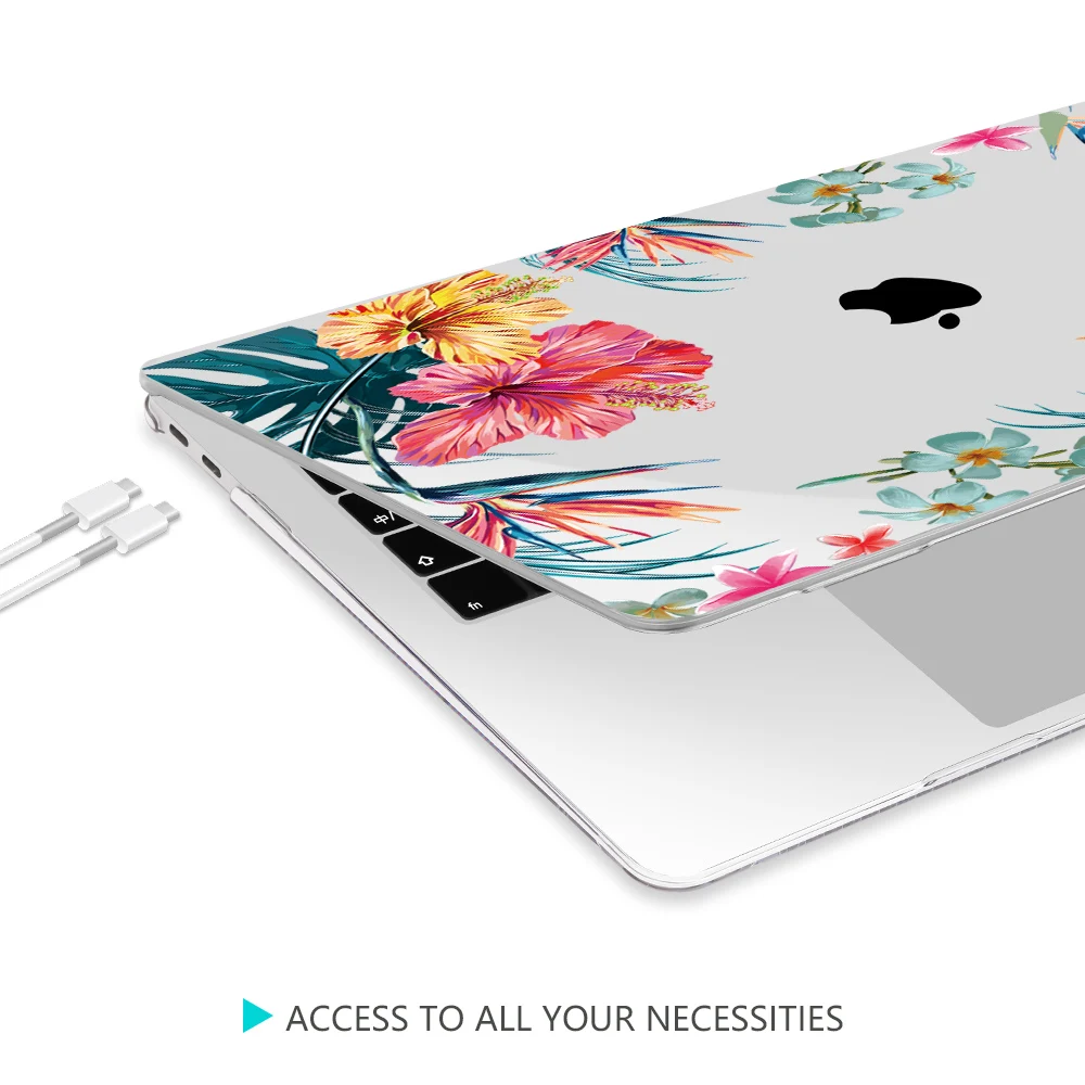 Чехол для ноутбука Redlai цвета кристально чистый для Macbook Pro 13,3 15,4 retina Air 13 дюймов A1932 для Macbook Pro 13 16 Touch bar