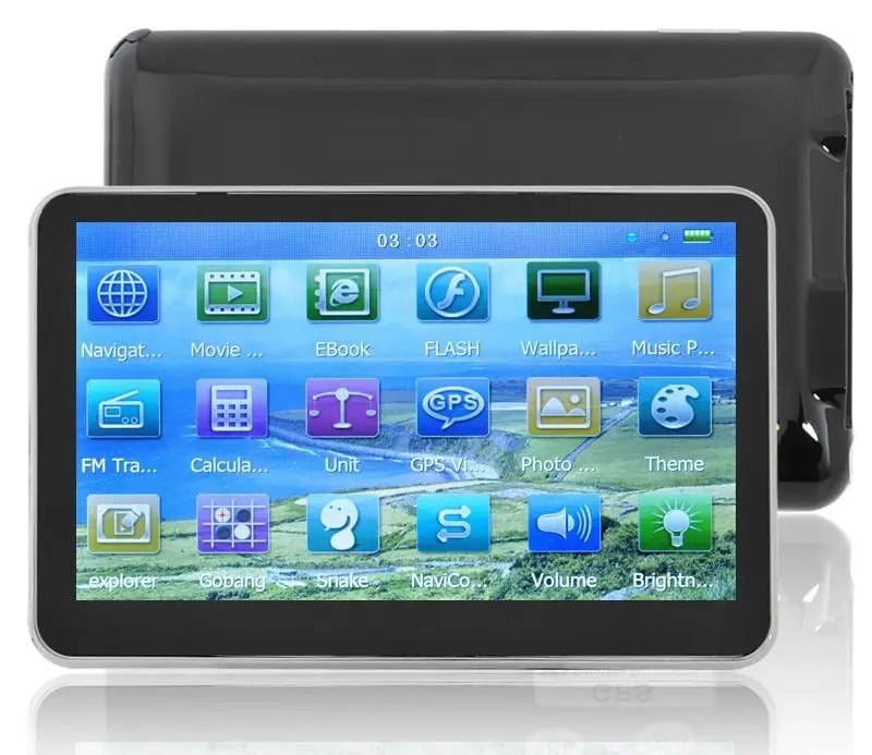 GPS навигатор Sat Nav 5 дюймов Bluetooth 128M/8GB новая карта WinCE 6 0 FM MP4|mp4 sell|gps industrialmp4 cd |