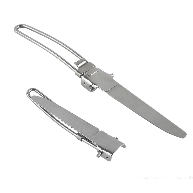 Складной набор посуды из нержавеющей стали 3 шт. вилка нож для кемпинга