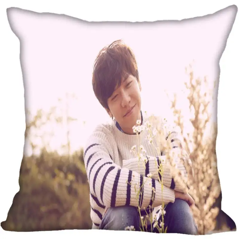 26 На заказ Kpop Lee Seung Gi печатные квадратные шелковые наволочки 40x40 см, 35x35 см одна сторона атласная Наволочка логотип - Цвет: 26