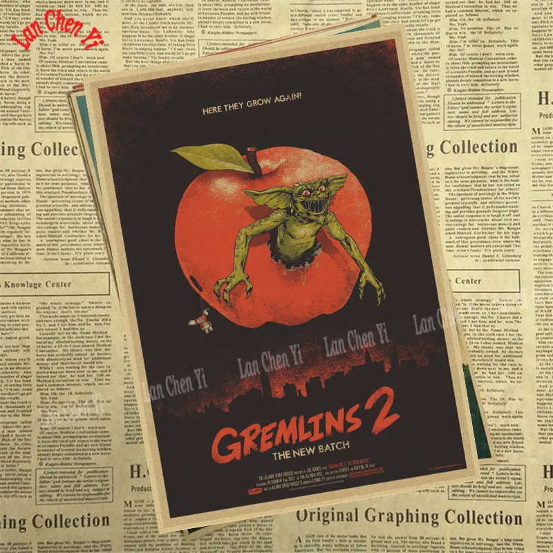 Прозрачный Gremlins Фэнтези фильм ужасов крафт бумага Плакат кафе высокое качество печати рисунок ядро декоративная живопись - Цвет: Прозрачный