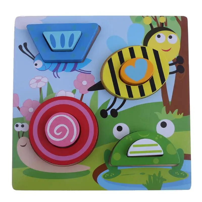 Детская головоломка Деревянный трафик океан Животное мультфильм 3D настольная