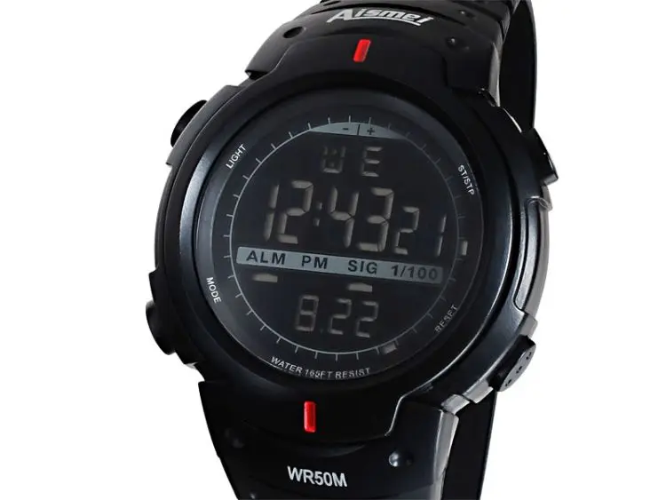 Крутые Брендовые мужские спортивные часы цифровые черный большой циферблат