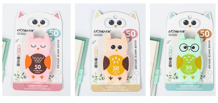 Kawaii милый сова коррекция ленты школьные офисные поставки дети Студенческие канцелярские корректор