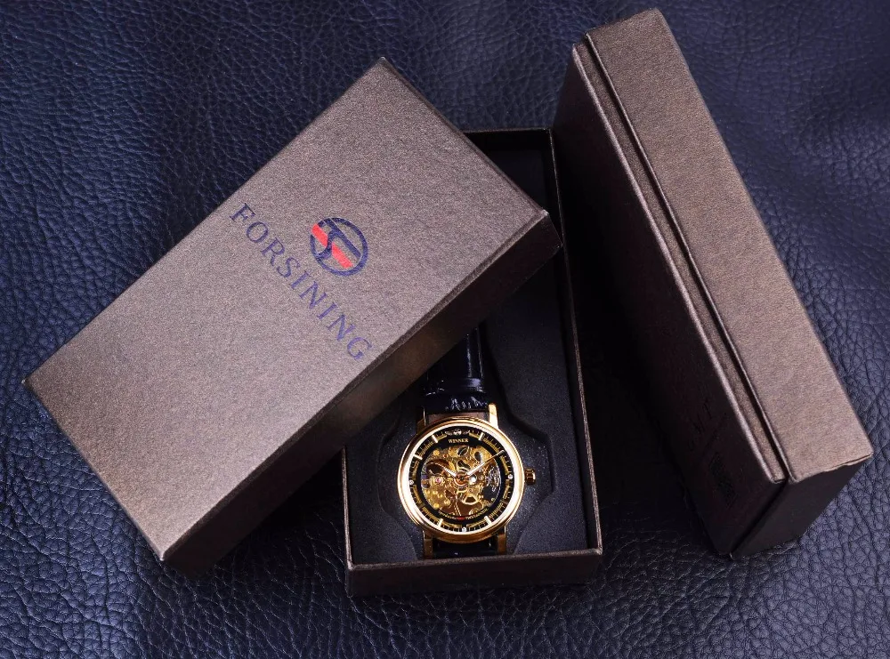 Победитель 2017 Professional Series Прозрачный Золотой Дело Алмаз Дисплей Передач Скелет