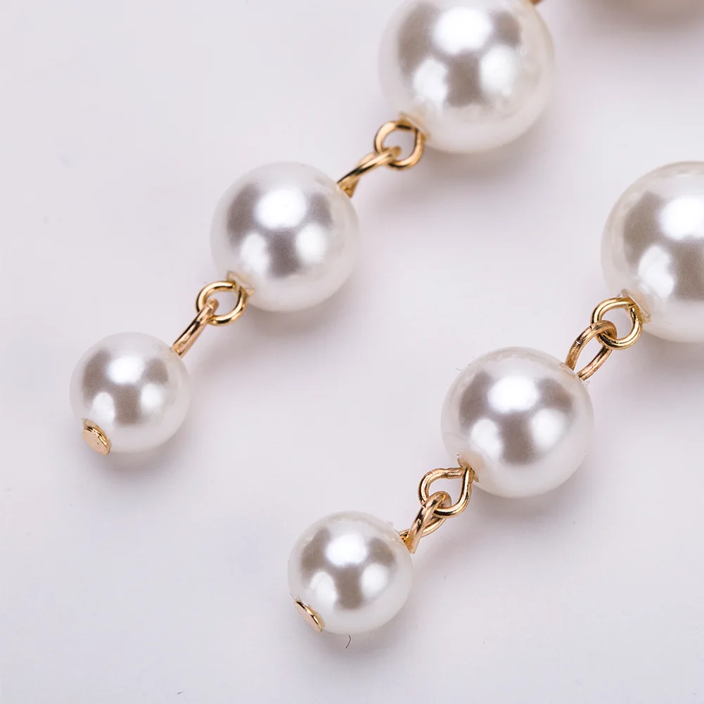 S.VEX Rose Gold Color Long Stud Earrings for Women Jewelry Big Crystal Statement Pearl Earring Oorbellen Bohemian Jewellery | Украшения и