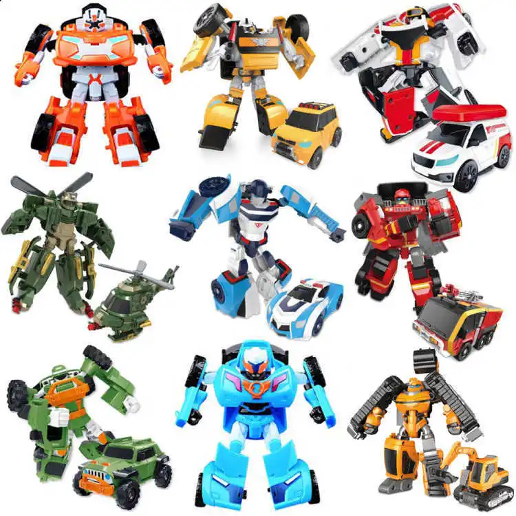 Робот-робот Tobot Brothers, мини-костюм, комбинированный деформированный автомобиль, серия трансформаций, игрушечный автомобиль, вертолет, самолет