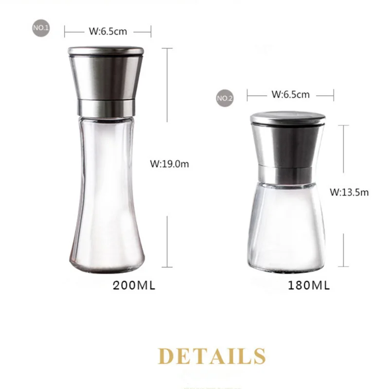 Ручная мельница для перца с регулируемой грубой приправой Muller черная кунжутная