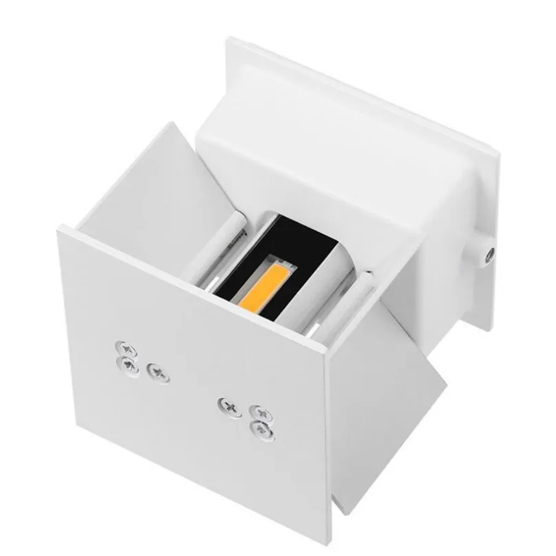 Современная светодиодный ная настенная лампа в виде Куба с регулируемым