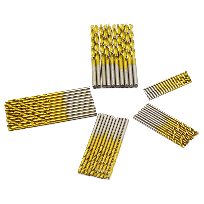 50 шт./компл. набор спиральных сверл пильный сверло из высокопрочной стали с