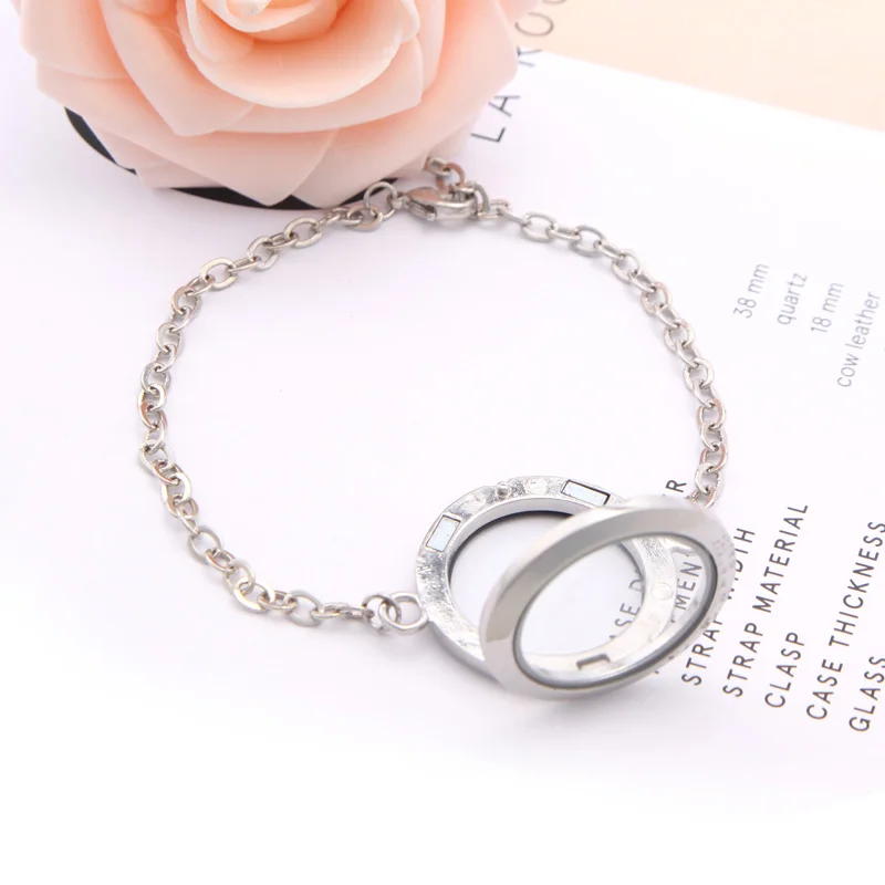 Vinnie дизайнерский открывающийся магнит из нержавеющей стали стеклянный браслет с