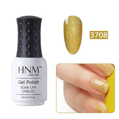 3708 HNM 8 мл 22 Цвета Блеск УФ-гель для ногтей грунтовка для ногтей длинный последний Гель-лак полуперманентные чернила - Цвет: 3708