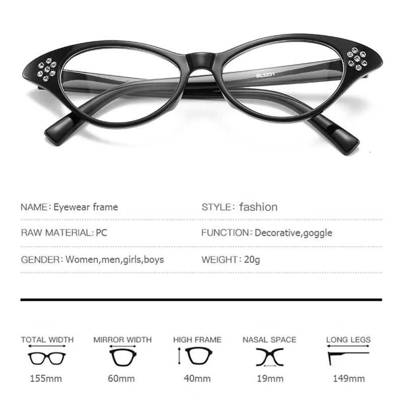 TOEXPLORE Модные мужские и женские очки с оправой винтажные кошачий глаз оптические