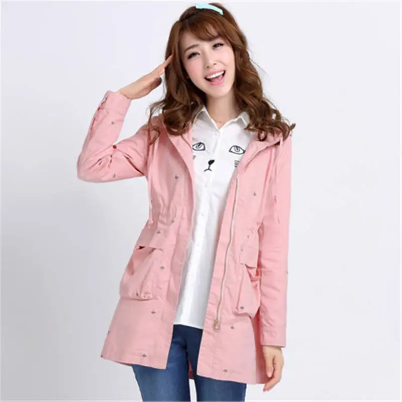 Модная новинка Весна 2019 Женский Повседневный корейский Свободный Тренч с