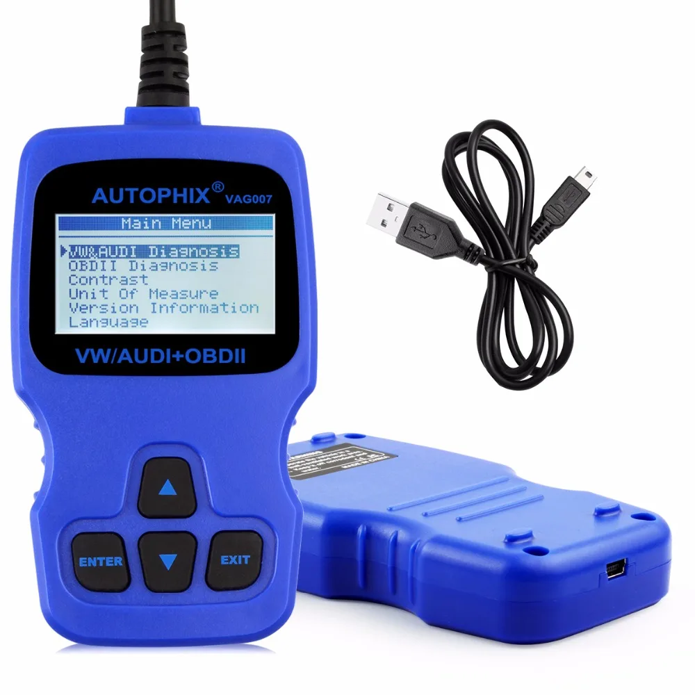 Высокое качество odb odb2 Автосканер vag007 для Audi OBD2 сканер Поддержка ABS Airbag SRS VW