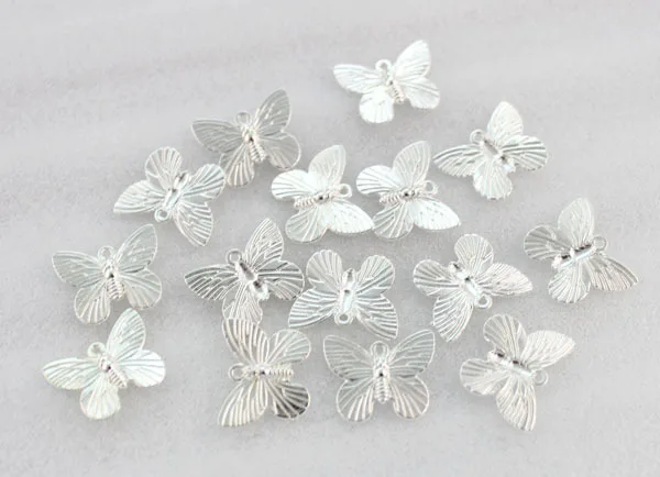 120 шт. подвески бабочки A1266SP 19 х15 мм|butterfly charms|charm charmsilver butterfly charm |