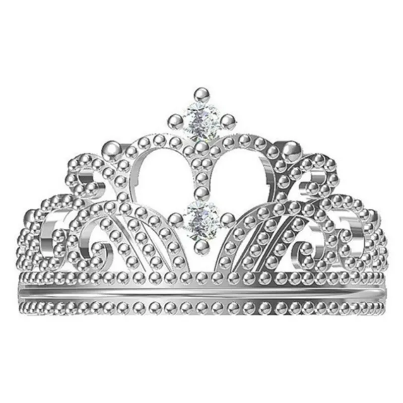 Женские кольца с короной CC открытое серебряное кольцо принцессы кубическим