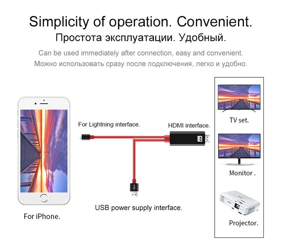 8 Pin к HDMI Мужской USB кабель системы освещения к HDMI HD tv адаптер цифровой AV для iPad Pro Air для iPhone X XR 8 7 7 Plus 6 S 6 5s