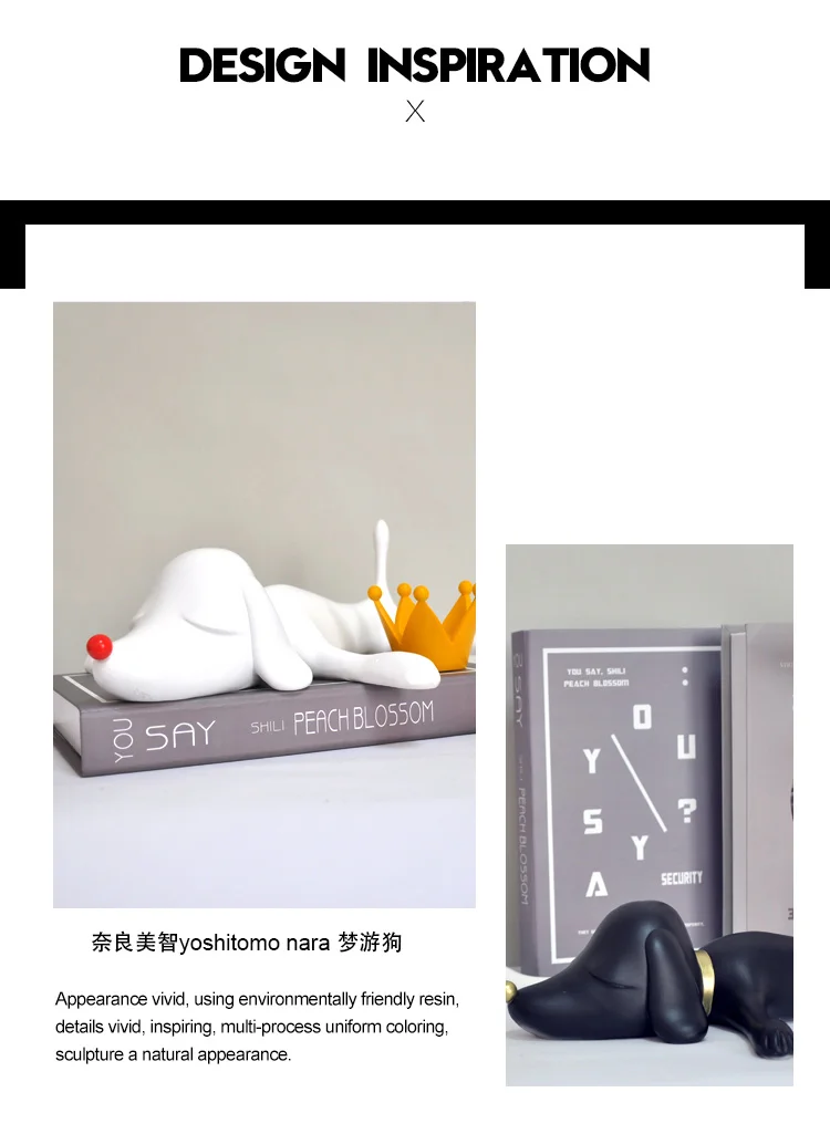 Yoshitomo Nara dog sculpture art Family decoration statue and sculptures Home office interior decoration art wedding gifts