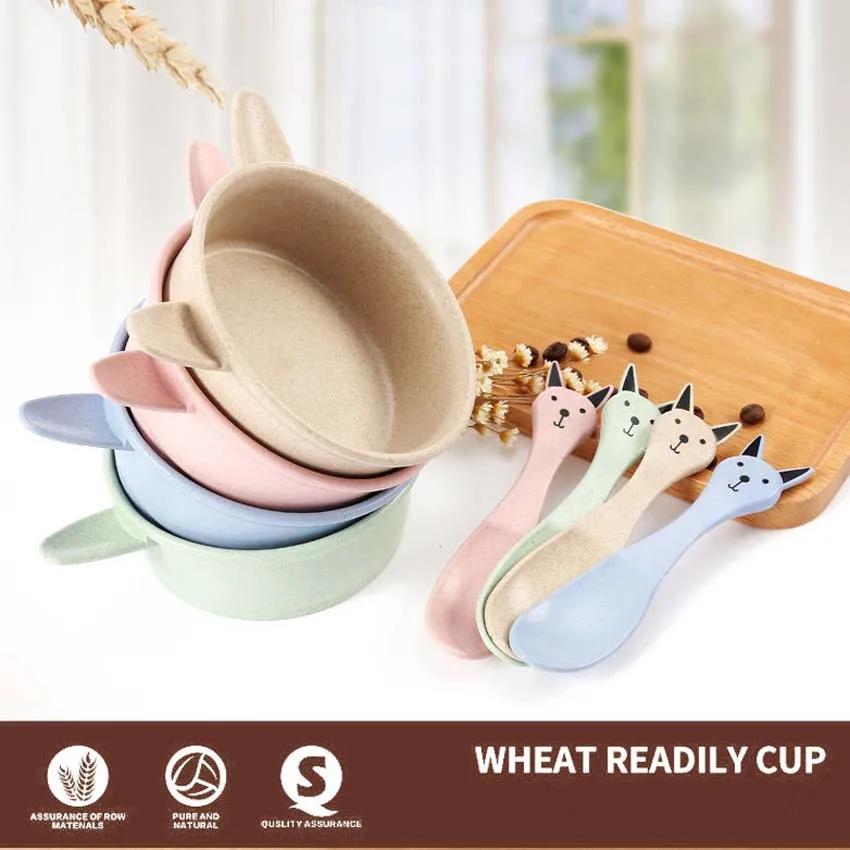 Милая детская посуда в виде кролика миски для кормления ребенка контейнер еды