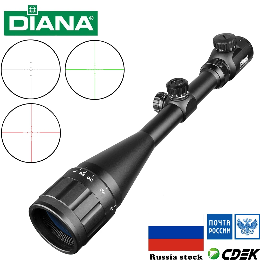 Диана 4 5 18X50 AOE тактический зеленый Red Dot Крест оптический прицел охотничий