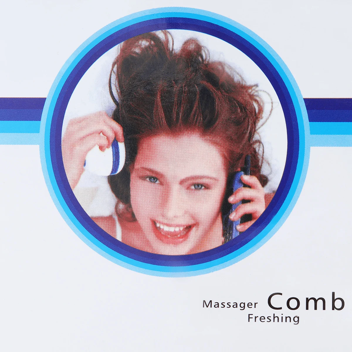 Portable Mini Electric Hair Scalp Vibrating Comb Brush Round White Head Massager | Красота и здоровье