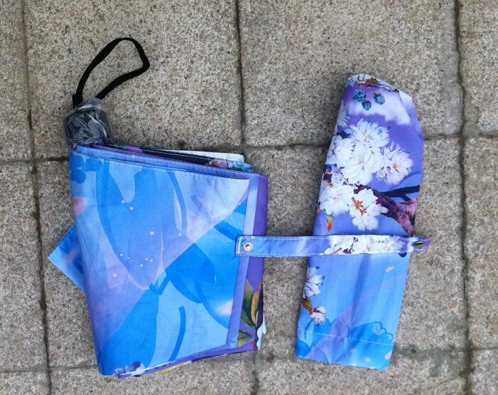 2016 новая мода складной ветрозащитный Анти УФ прозрачный/дождь Сакура картина