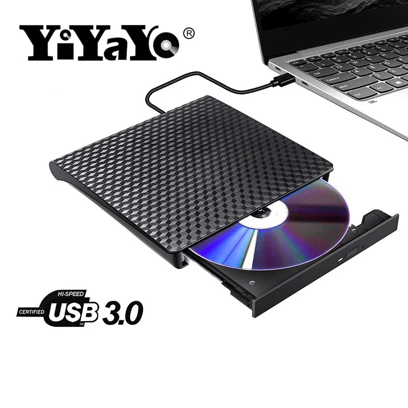 YiYaYo USB 3 0 DVD привод Оптический CD RW ГОРЕЛКА ROM проигрыватель для ноутбука hp
