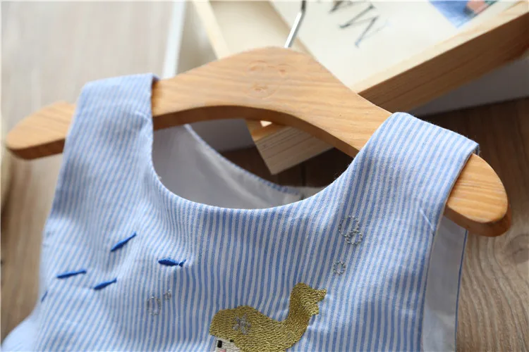 Y32174240 2018 Summer Dresses For Girl Dress Striped Embroidery Baby Clothes Girls Princess Kids Children | Детская одежда и обувь
