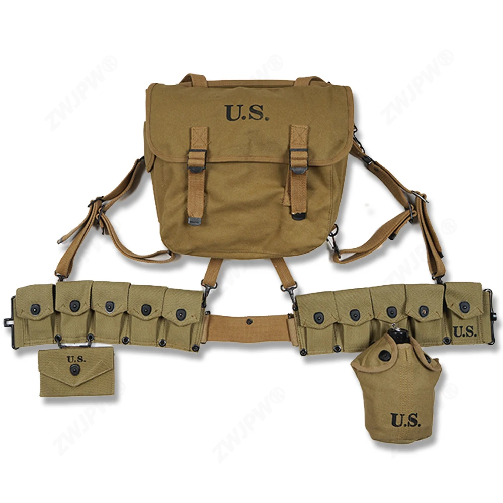 WWII WW2 US Army M1936 Haversack M36 Musette Field Military Hunting Climbing BackPack Equipment Conbination 3