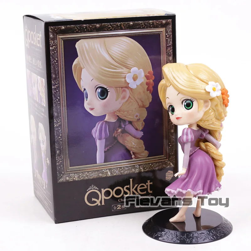 Rapunzel Q Posket персонажи Принцесса Аврора Алиса чудо-женщина Харли Куинн Анна Эльза QPosket принцессы фигурка кукол игрушки в коробке - Цвет: Rapunzel