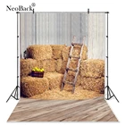 Фон для фотосъемки детей NeoBack, осенняя соломенная лестница, Современный Узор, баннер для фотосъемки на Хэллоуин