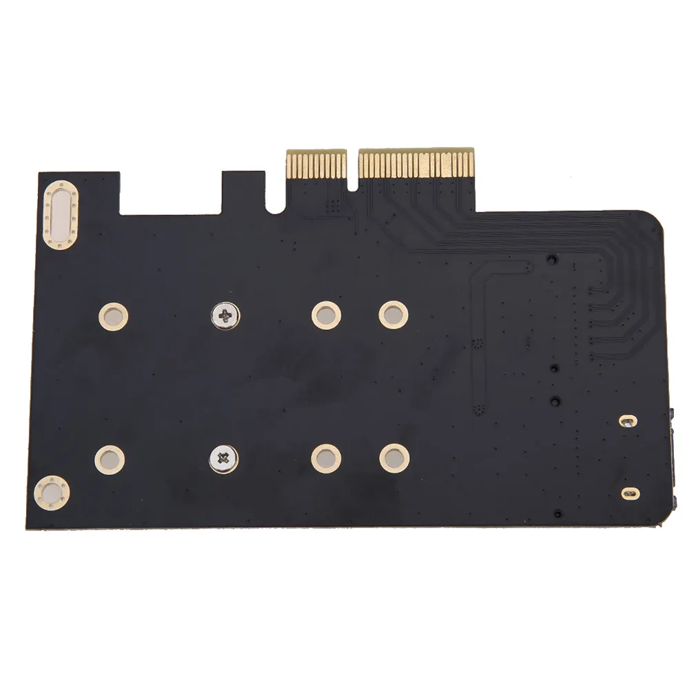 Двойной NGFF PCIe адаптер M.2 NVME SSD M-Key или M.2 SATA SSD B-Key PCI-e 3,0x4 хост-контроллер Плата расширения для настольного компьютера
