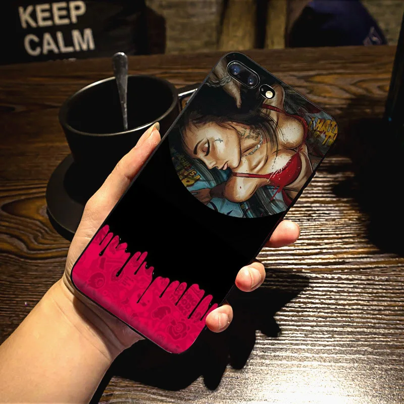 MaiYaCa черный мягкий tpu сексуальный цветной чехол для телефона iPhone X 6 6s 7 7plus 8 8Plus 5 5S 5C