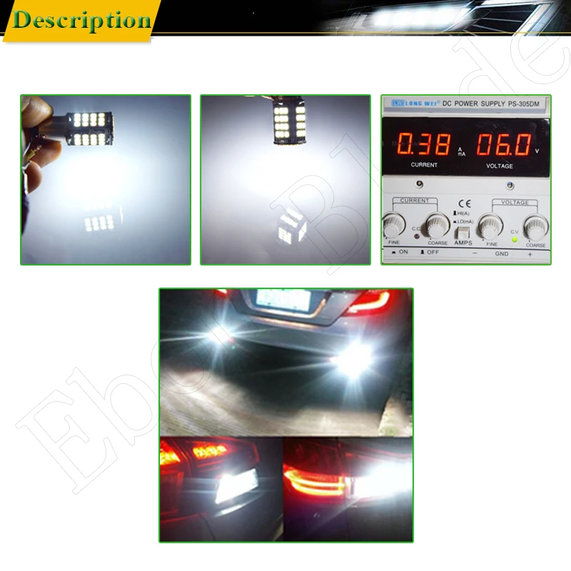 Пара 1156 BA15S P21W Led авто свет 2835 56 SMD фонари резервного копирования обратный сигнал