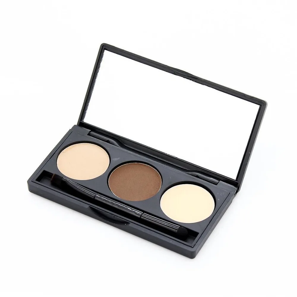 Хит продаж косметический макияж 3 цвета пудра для бровей палитра набор макияжа с