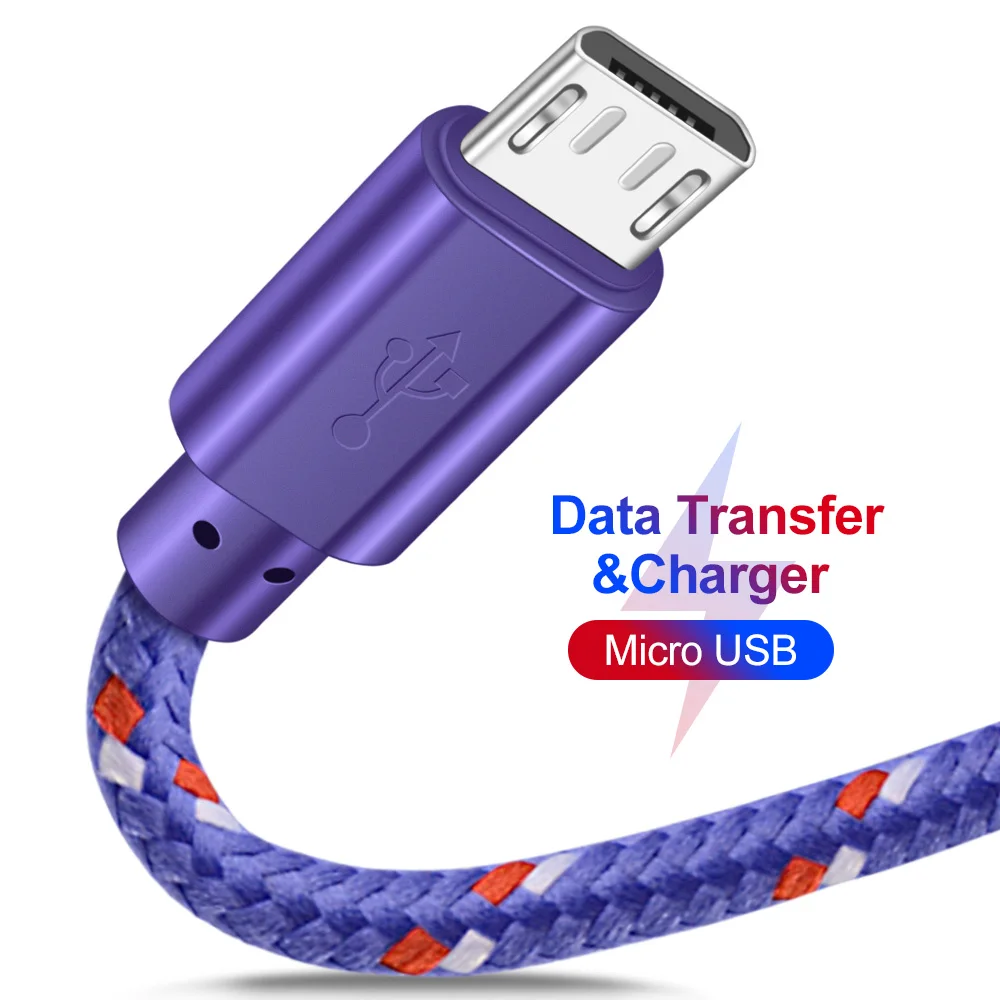 Кабель Micro USB OLAF для быстрой зарядки и синхронизации данных в нейлоновой оплетке 0