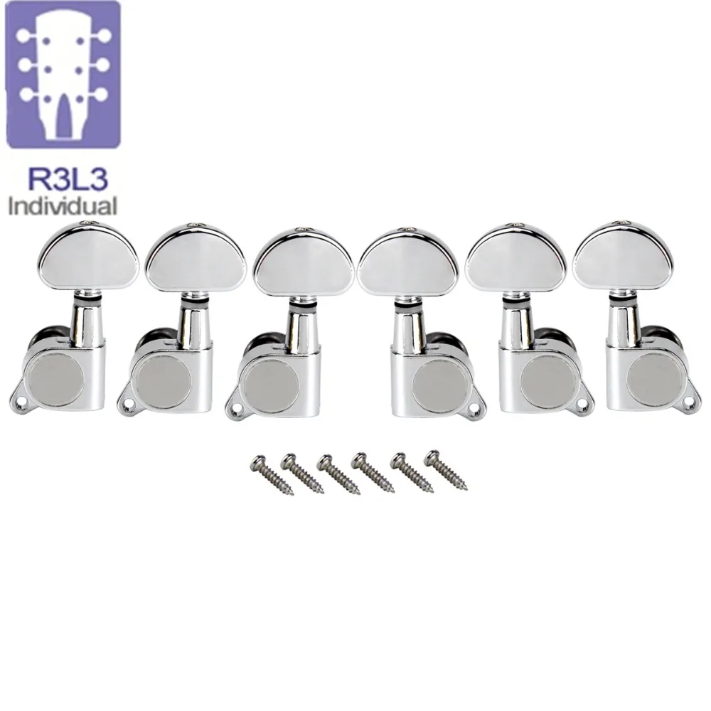 Набор хромированных головок для гитары 3L3R колышки тюнинга ключи тюнеры