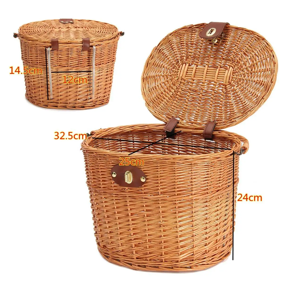 Willow Ретро дорожные гонки на велосипедах велосипедные скакалки тростника manmade винтажные велосипедные дорожки натуральная плетеная корзина кожаная сумка для отдыха
