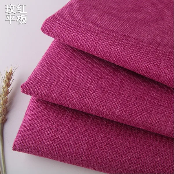 rose red Покрытая льняная ткань диванная подушка ткань сделай сам Ремесло швейная ткань наружная льняная смешанная ткань обивка 5" в ширину - Цвет: rose red