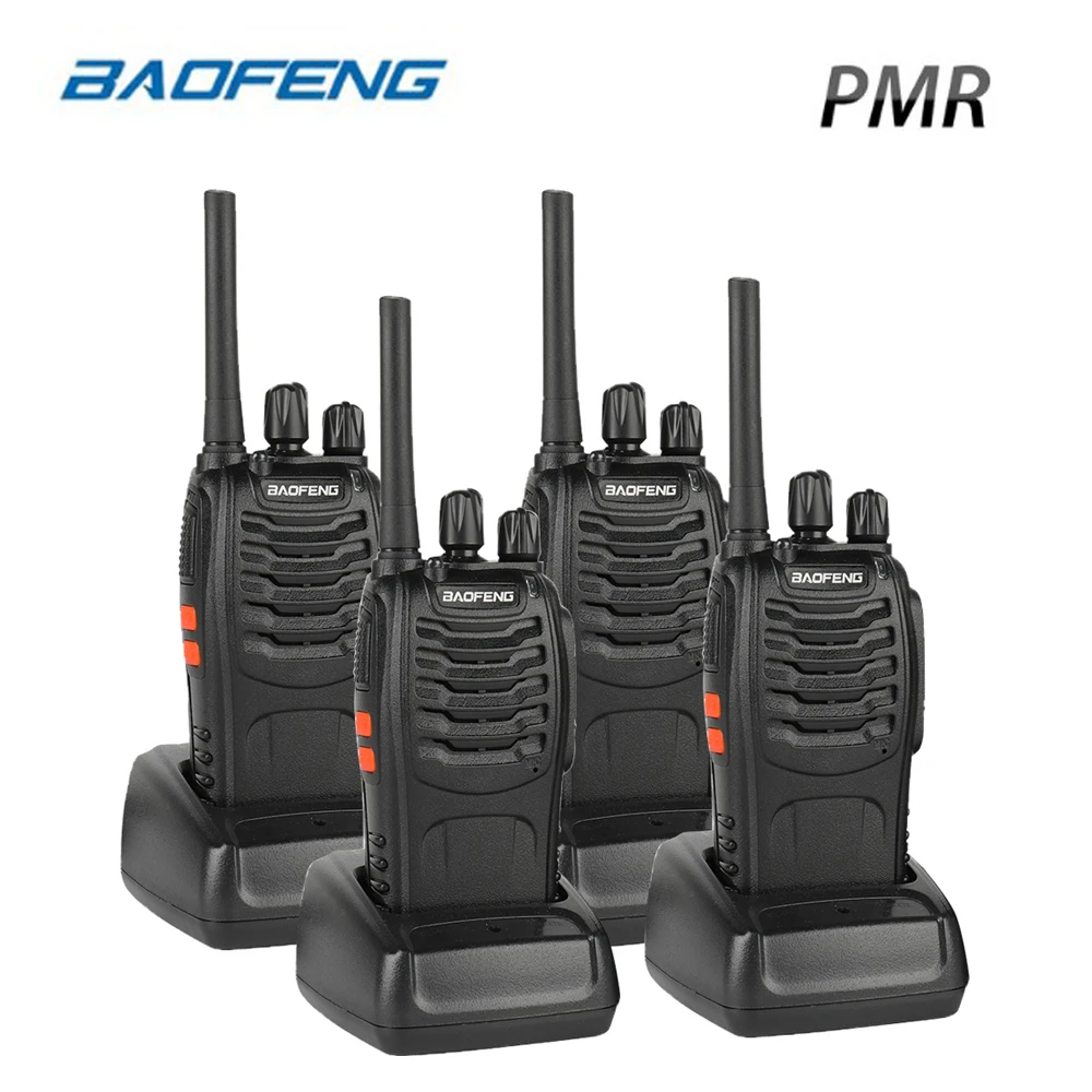 4 шт. Baofeng BF-88E PMR Walkie Talkie 0 5 Вт UHF 446 MHz 16 CH Портативное двухстороннее радио с USB