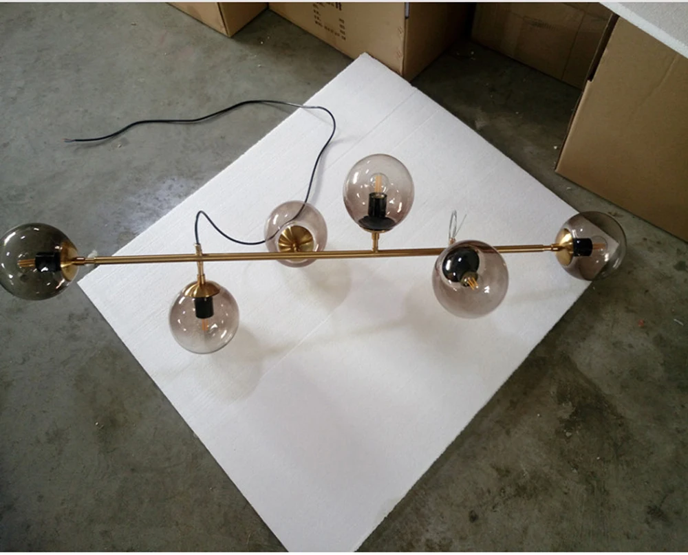 Globe Glass ball led Chandeliers Industrial Edison Chandelier Fixture Nordic Modern Chandelier Lighting Handing Lamp E27