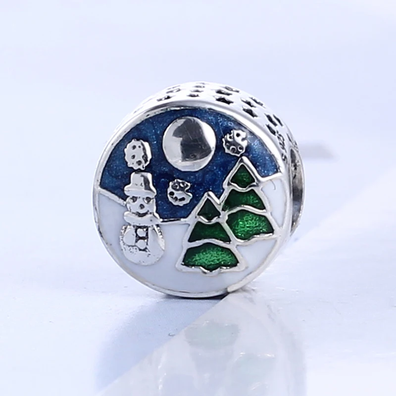 Новый высокое качество 925 серебро снежные Wonderland Бусины Fit оригинальный DIY Pandora