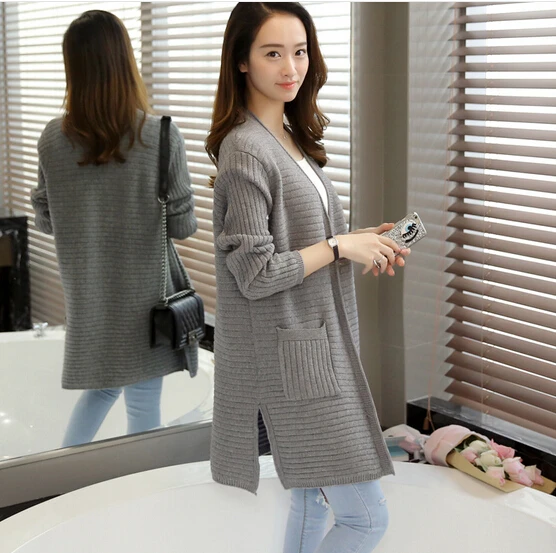 Модные женские свитера новинка 2017 осенний кардиган свитер вязаные Хлопковые