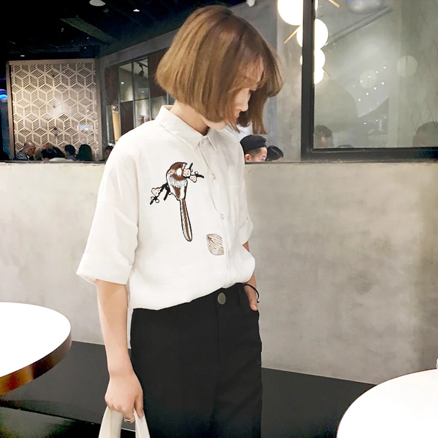 1 шт. вышитый цветок патчи для одежды железные на нашивки &quotптицы&quot аппликация