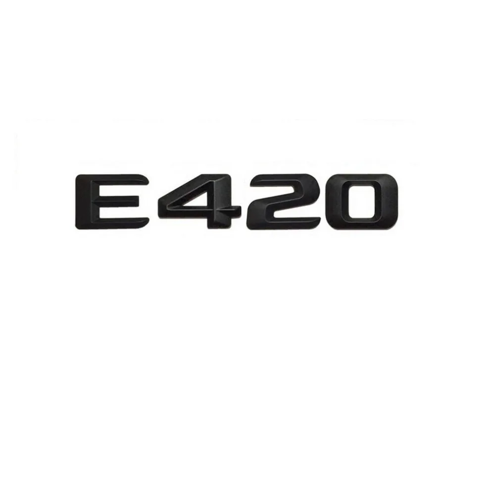 Матовая черная наклейка на багажник автомобиля E 420 с буквами и цифрами значок